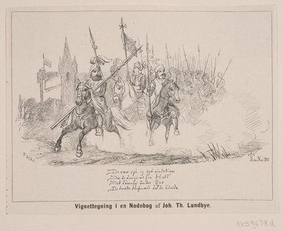 Vignettegning i en Nodebog af F. Hendriksen
