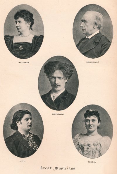 Store musikere - Tavle X., c1880, 1895 af F. Jenkins Heliog