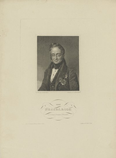Portræt af grev Karl Robert Nesselrode 1780-1862, 1832. af F. L. Lehmann