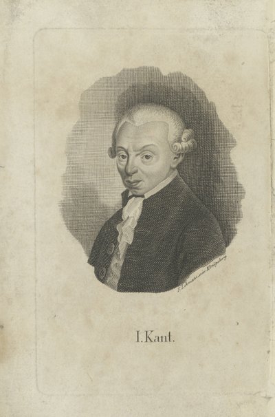Portræt af Immanuel Kant 1724-1804, ca 1820. af F. L. Lehmann