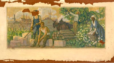 Abundance of Today (vægmaleri, Clarksville, Tennessee Post Office) af F. Luis Mora