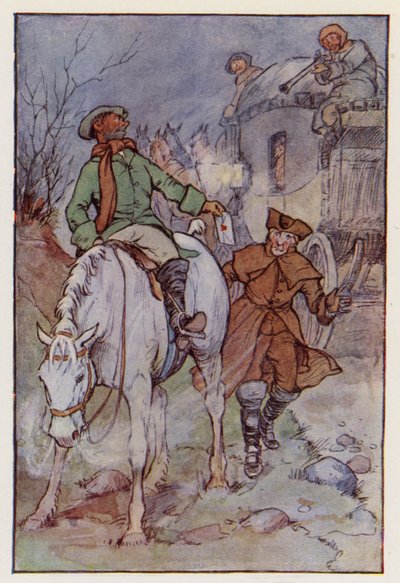 Illustration til En fortælling om to byer af Charles Dickens (farvelitografi) af F. M. B. Blaikie