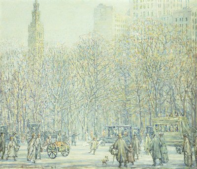 Vinter i New York af F. Usher de Voll