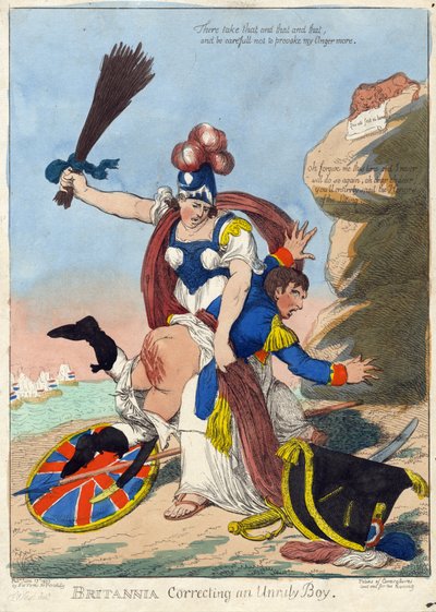 BRITANNIA Correcting an Unruly Boy (Napoleon) af F. Williams