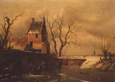 Vinterlandskab af F. van Herte