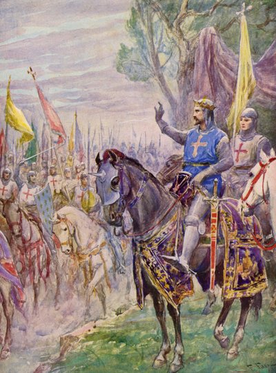 La Gerusalemme Liberata af Torquato Tasso: Canto 1, strofe 35 (farvelitografi) af Fabio Fabbi