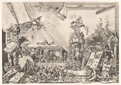 Surrealistisk præstation Librorum Triumphus (titel på objekt) af Fabius von Gugel (signed by artist)