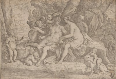 Mars og Venus, 1635-49. af Fabrizio Chiari