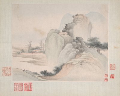 Landskaber malet for Yuweng, dateret 1673. af Fan Qi