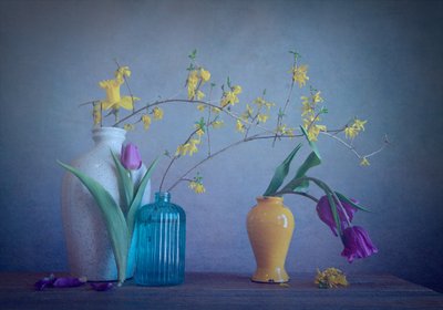 Forårsvaser og blomster af Fangping Zhou