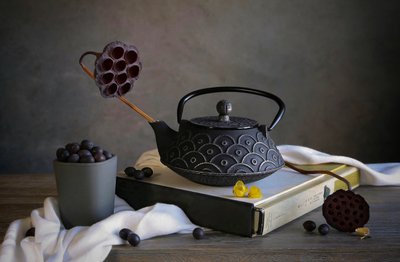 Zen-tepotte og bær af Fangping Zhou