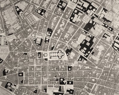 Kort over Firenze, detalje, 1843 og 1866 gravering detalje af 100310 af Fantozzi