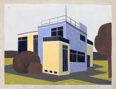 Design for et parcelhus, 1923. af Farkas Molnar