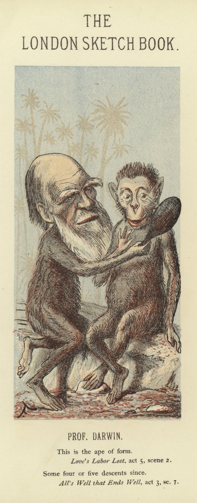Karikatur af Charles Darwin af Faustin