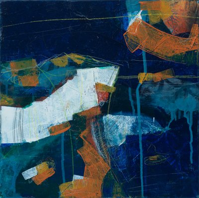 Pouring, 2018 (akryl på lærred) af Faye Bridgwater