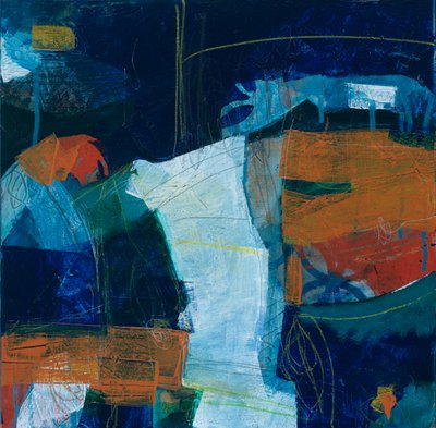 The Chalk Path, 2018 (akryl på lærred) af Faye Bridgwater