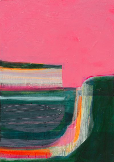 The Resting Place, 2021 (akryl på lærred) af Faye Bridgwater