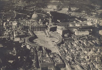[Luftfoto af Peterskirken, Vatikanet, Rom]. af Fedele Azari