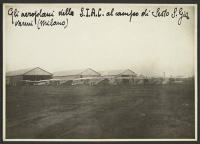 S.I.A.C.-flyene på Sesto S. Giovanni-feltet (Milano) af Fedele Azari