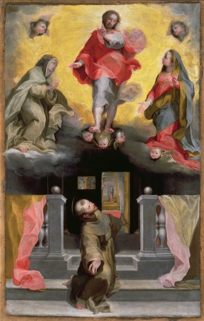 Kristus tilgiver St. Frans i en vision af Federico Barocci