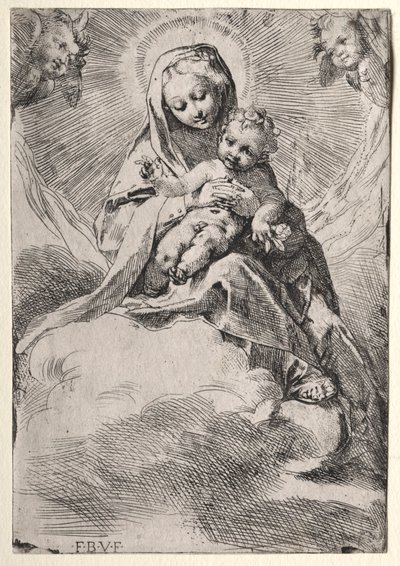 Madonna i skyerne, ca. 1581. af Federico Barocci