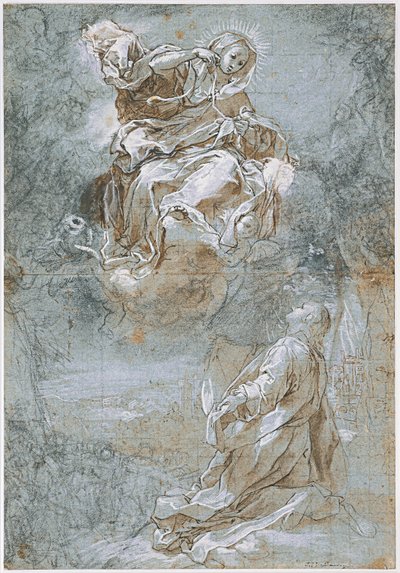 Miraklet med det hellige bælte (recto), ca. 1600-1610 af Federico Barocci