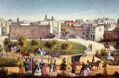 Portene til Monseratte, Havana, Cuba, 1840 af Federico Mialhe