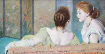 Fransk:  Causerie
Italiensk: Sul divano af Federico Zandomeneghi
