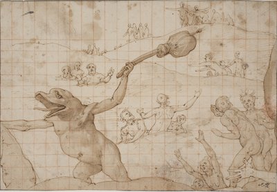 Scene fra de gerriges Helvede af Federico Zuccaro