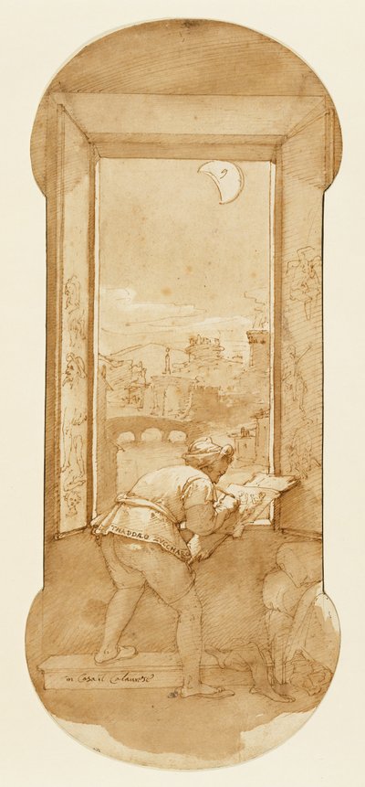 Taddeo Tegning af Moonlight i Calabrese