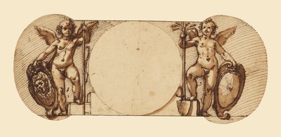 To børneengle, der symboliserer tålmodighed og arbejdsomhed af Federico Zuccaro