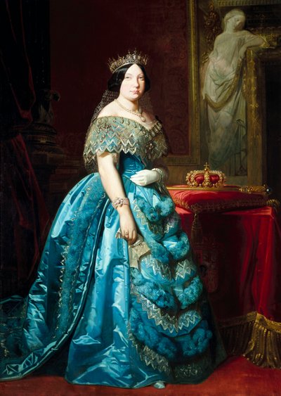 Portræt af Isabella II, dronning af Spanien af Federico de Madrazo y Kuntz
