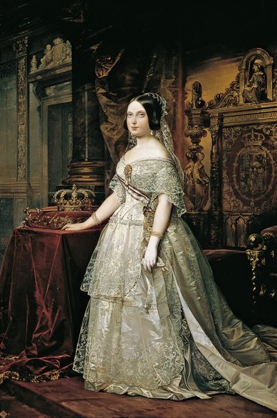 Portræt af Isabella II af Spanien af Federico de Madrazo y Kuntz