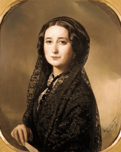 "Portræt af den spanske digter Carolina Coronado (1823-1911)" (maleri) af Federico de Madrazo y Kuntz