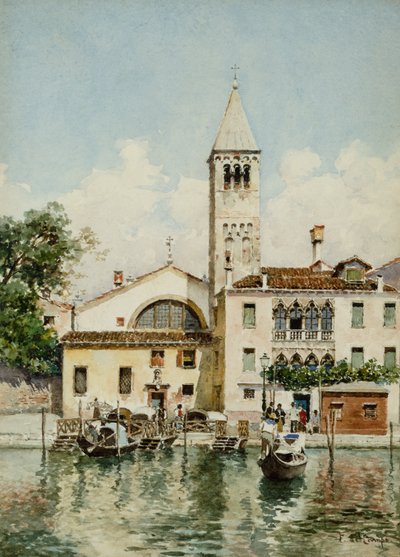 San Samuele, Venedig (akvarel) af Federico del Campo