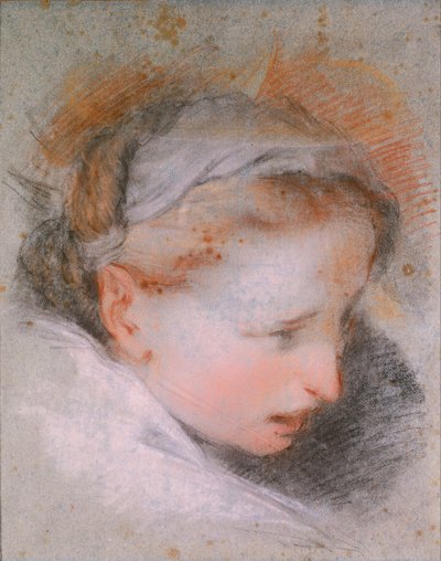 Hoved af en kvinde, 1568-1569 af Federigo Barocci