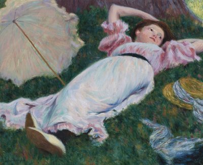 Impressionisme: liggende kvinde af Zandomeneghi, Federico (1841-1917), ca. 1890. Olie på lærred, 50x60. Privat samling af Federigo Zandomeneghi