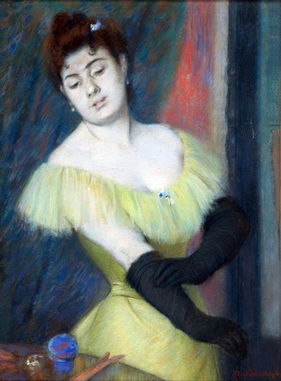 De sorte handsker af Zandomeneghi, Federico (1841-1917) af Federigo Zandomeneghi