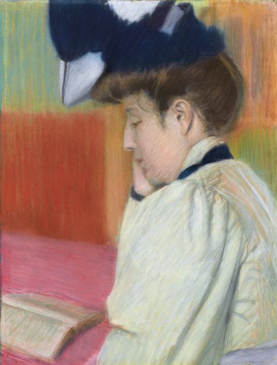 Kvinde læsning; Kvinde læser, ca. 1890 af Federigo Zandomeneghi