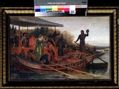 Modtagelse af storhertuginden (modtagelse af Tsarevna). Maleri af Feodor Andreyevich Bronnikov (1827-1902), olie på lærred af Fedor Andreevich Bronnikov
