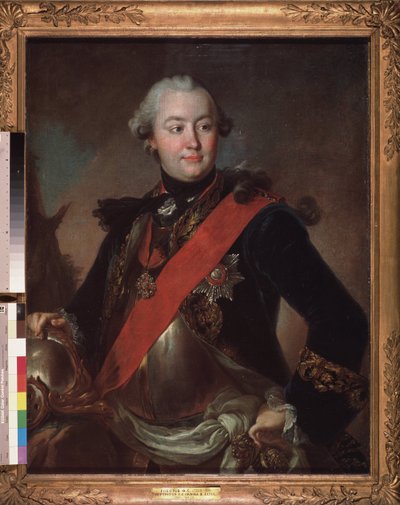 Portræt af den militære og politiske leder, favorit af kejserinde Catherine II (1729-1796), grev Grigori Orlov (eller Orloff) af Fedor Stepanovich Rokotov