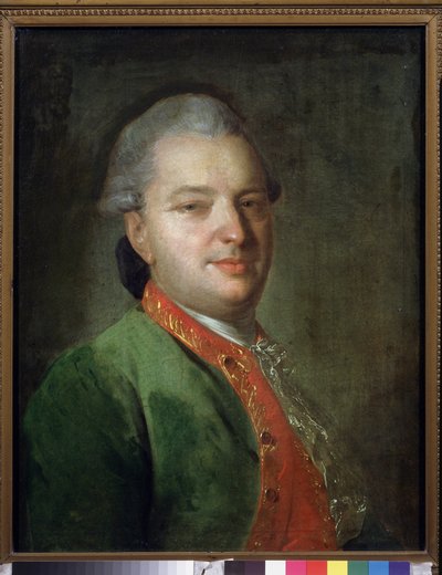Portræt af digteren Vasily Maikov (1728-1778). Maleri af Fjodor (Fedor eller Fiodor) Stepanovich Rokotov (1735-1808), olie på lærred, slutningen af ​​1760. Russisk kunst fra 1700-tallet. Statens Tretyakov-galleri, Moskva. af Fedor Stepanovich Rokotov