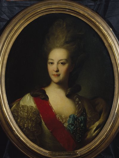Portræt af contesse Ekaterina Nikolaevna Orlova 1758-1781, s. 1779 af Fedor Stepanovich Rokotov