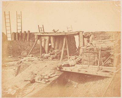 Det indre af Taku-fortet af Felice (1825-c.1908) Beato