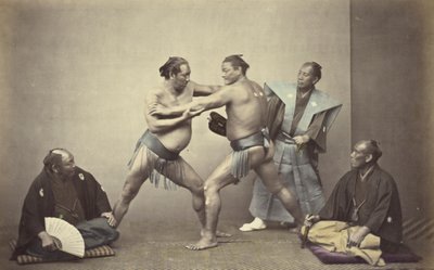 Repræsentanter for Nio, den japanske Hercules af Felice Beato