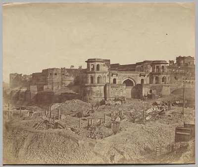 Mucha Bawn eller det gamle citadel i Lucknow af Felice A. Beato