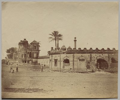 Secundra Bagh, der viser bruddet og porten af Felice A. Beato