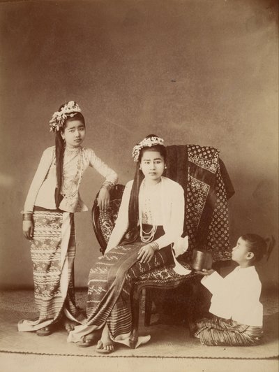 Burmesiske prinsesser af Felice Beato