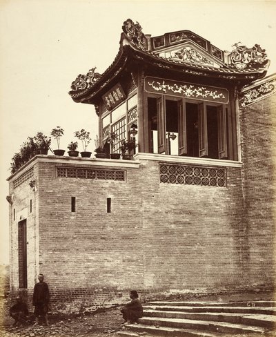 [Kinesisk købmandshus, Canton, Kina] af Felice Beato