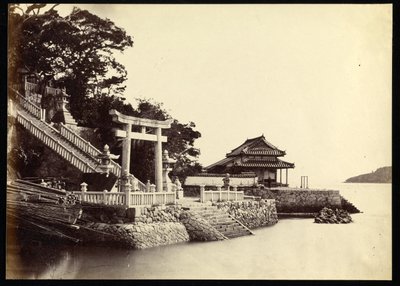Indgangen til Kami-Hamayou-templet i Shimonoseki af Felice Beato